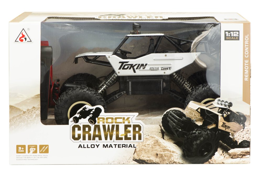RC Car Rock Crawler 1:12 4WD METAL, Silver (0)