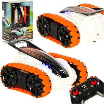 REVOLT BIOTRAX RC Tracked Car Off-Road Vehicle with LED Lights 2.4GHz, White and Red