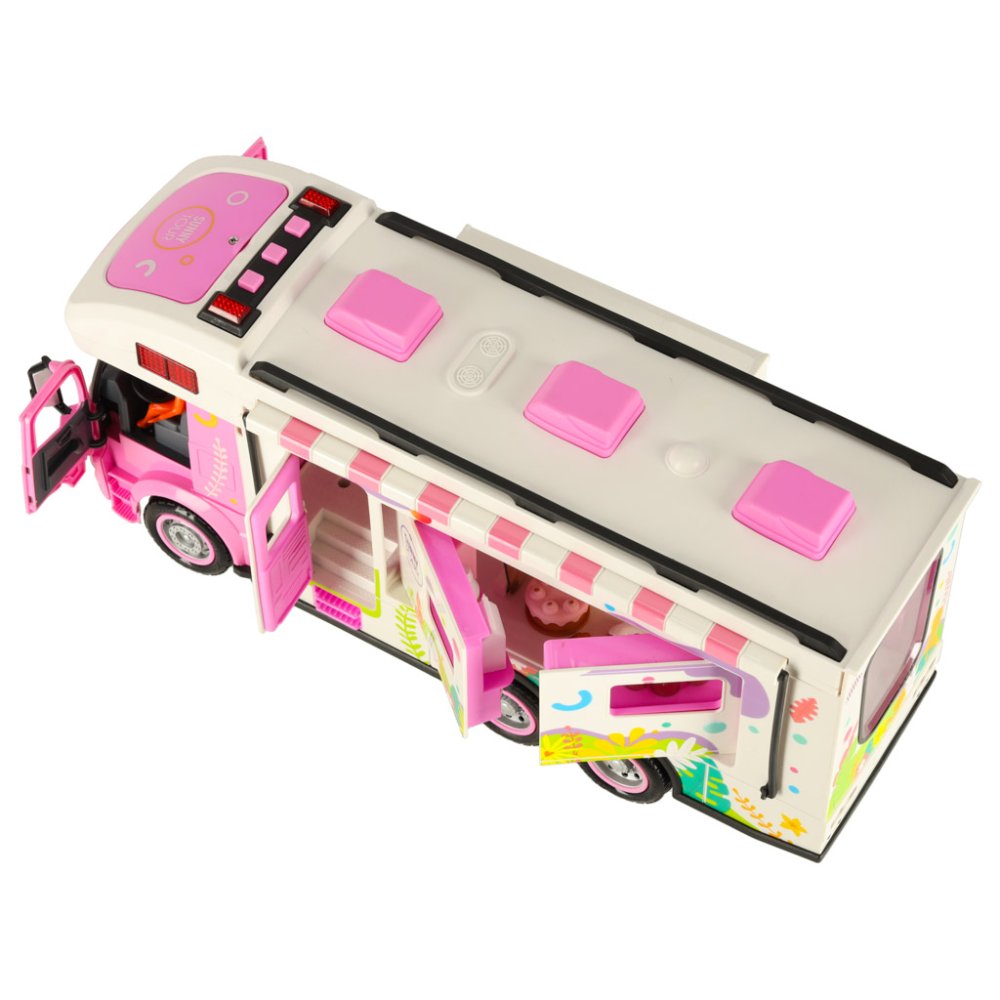 Remote Control Camper Van 2.4GHz with Lights & Sounds, Pink (2)
