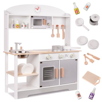 MODERN CLASSIC Children Kids Toy MDF Wooden Kitchen With Accessories