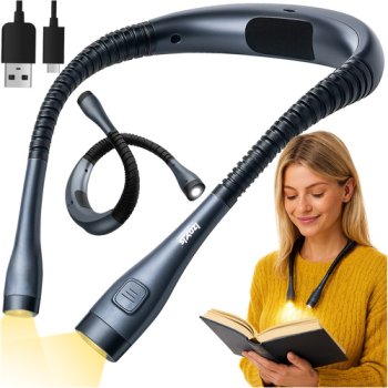 Rechargeable LED Neck Reading Light Izoxis 25675, Grey