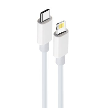 Maxlife MXUC-05 USB Type C to Apple iPhone Lightning Data Charging Cable, PD, 20W, 2m, White