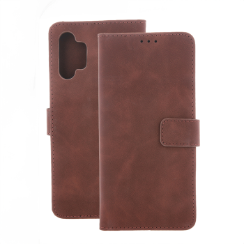 Xiaomi Redmi Note 13 Pro+ Plus Smart Velvet TPU Book Case Cover, Brown