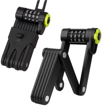 Folding bike lock with code TRIZAND 25733, black