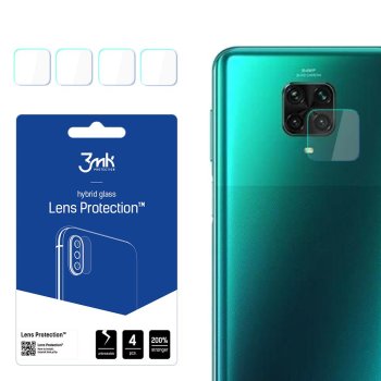 Xiaomi Redmi Note 9 Pro 4G 3MK Lens Protection Back Camera Hybrid Glass Protector, 4 pcs.