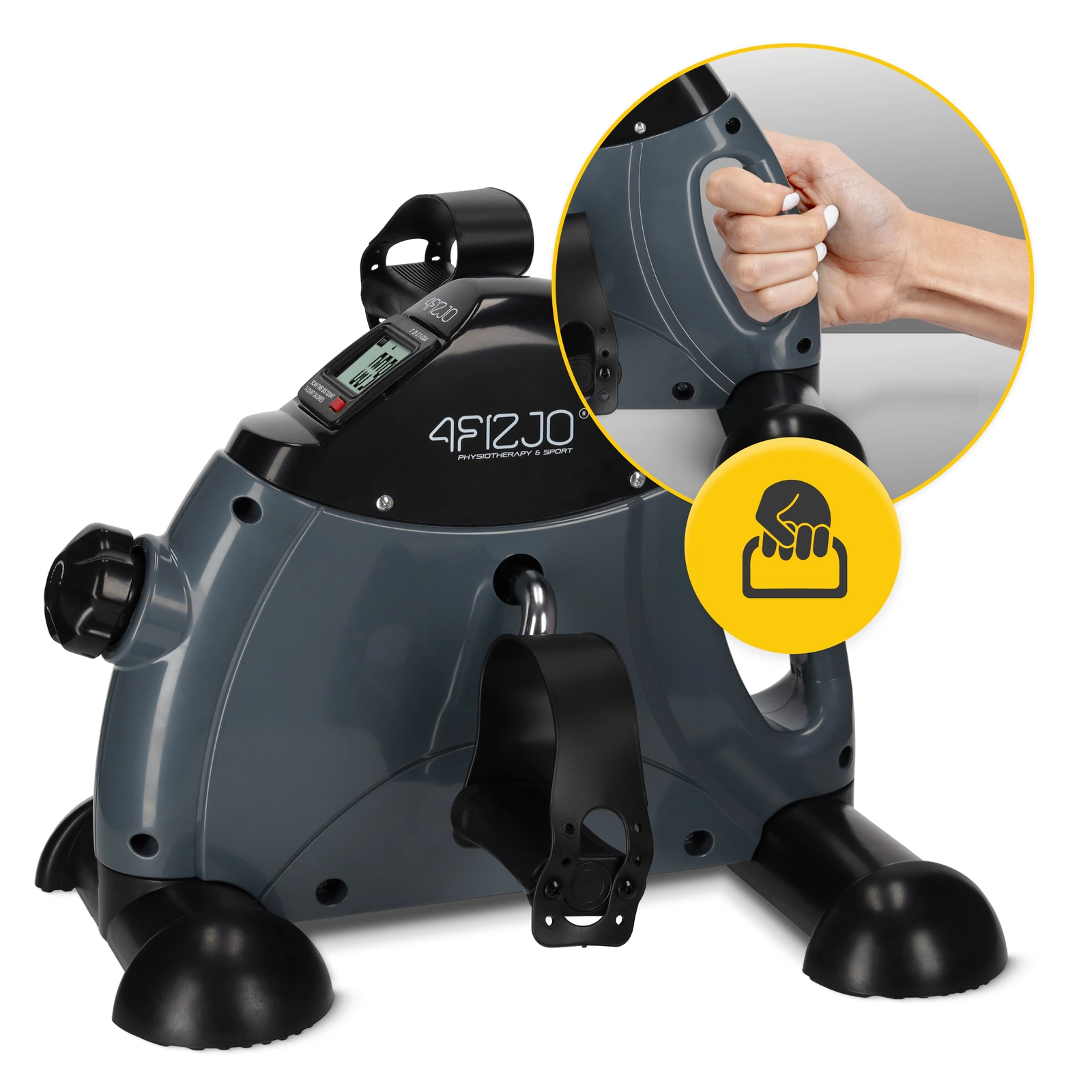 ACTIVE Mini Pedal Exerciser for Arm & Leg Rehabilitation, Grey (2)