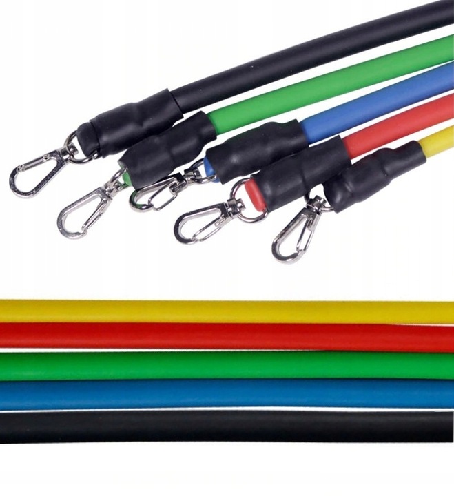 4FIZJO Exercise Resistance Bands with Handles Set of 5 Elastic Fitness Rubber Bands (1)