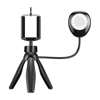 APEXEL Tripod with LED Light Photo Video, Black