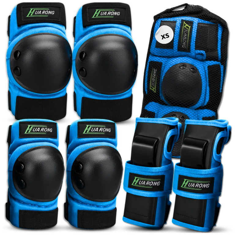 Kids Protective Gear Set for Skating and Biking 6 Pcs XS, Blue