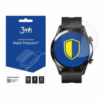 Huawei Watch GT 2 46 mm 3MK Hybrid Flexible Glass Tempered Watch Screen Protector, 3 pcs.