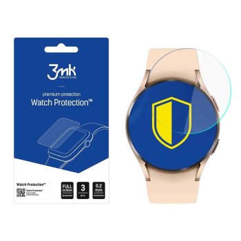 Samsung Galaxy Watch 4 40 mm 3MK Hybrid Flexible Glass Tempered Watch Screen Protector, 3 pcs.