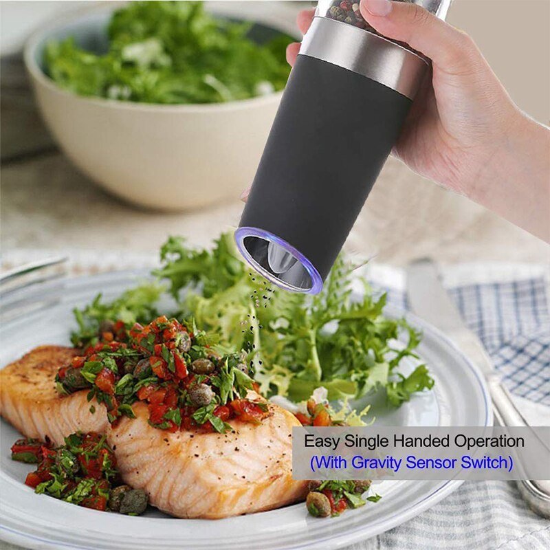 Electric Spice Grinders with LED, 2 pcs (7)