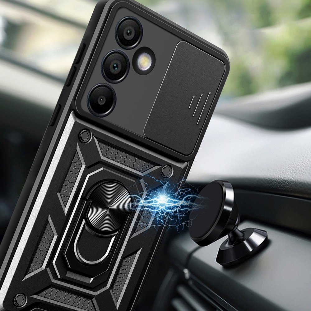 Samsung Galaxy A26 (SM-A266E/DS) Armor Guard TPU Hybrid Camshield Case Cover, Black (1)