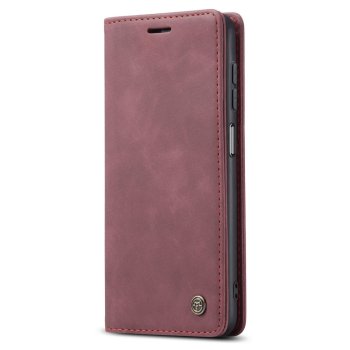 Samsung Galaxy A34 (SM-A346) CASEME Wallet Magnetic Leather Case Cover, Wine Red