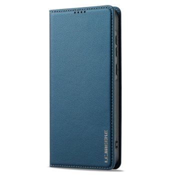Samsung Galaxy A35 ( SM-A356E/DS ) LC.IMEEKE PU Leather Wallet Protective Book Case Cover, Blue