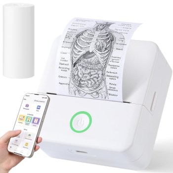 Portable Mini Thermal Printer, Wireless Bluetooth Printer for Photos and Notes
