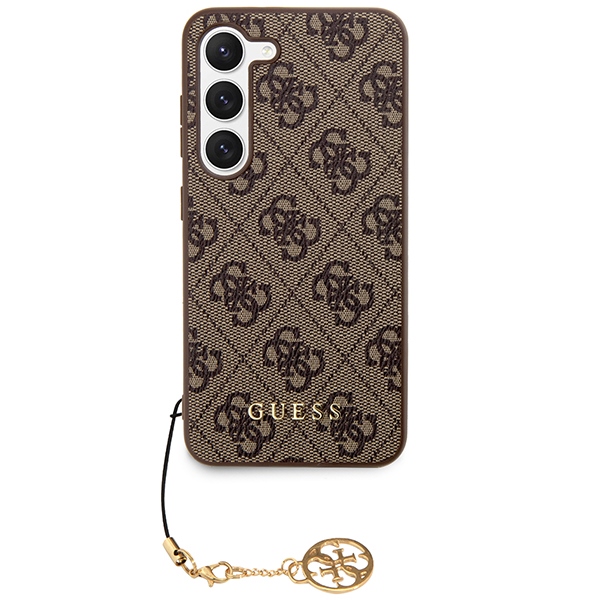 Guess 4G Charms Collection case for Samsung Galaxy A35 - brown (1)