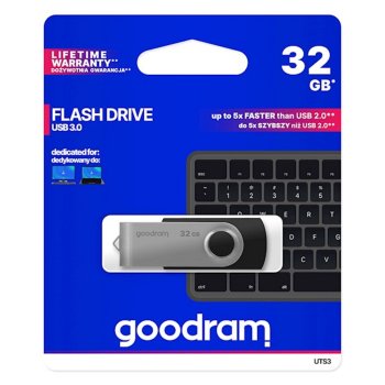 Goodram 32 GB USB 3.0 Flash Drive USB Stick, Black
