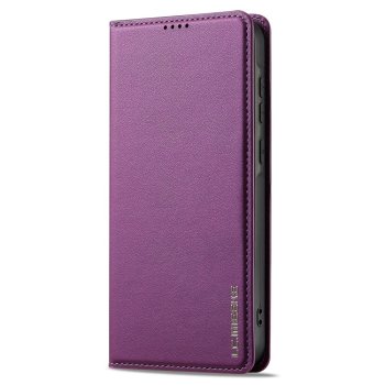 Samsung Galaxy A55 ( SM-A556B/DS ) LC.IMEEKE PU Leather Wallet Protective Book Case Cover, Purple