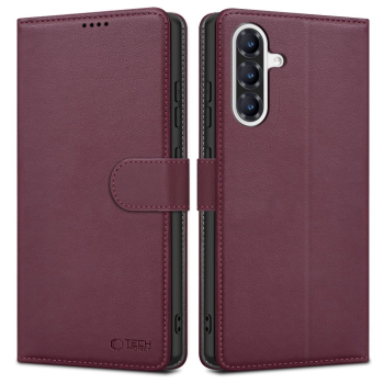 Samsung Galaxy A56 ( SM-A566B / DS ) Tech-Protect Wallet Book Case Cover, Burgundy