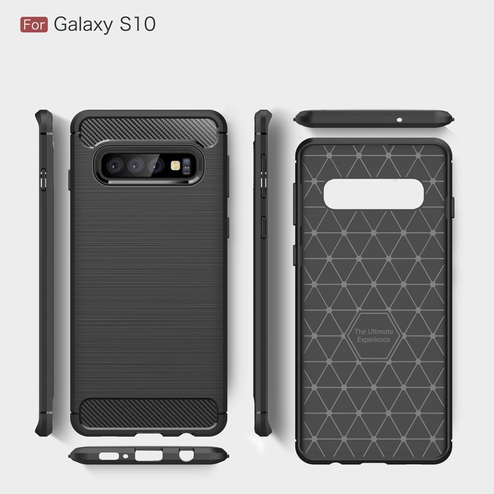 Samsung Galaxy S10 (G973F) Carbon Fiber TPU Case - Black (1)