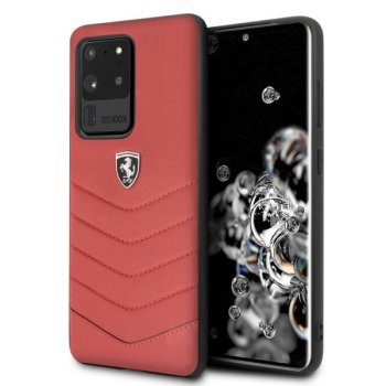Ferrari Samsung Galaxy S20 Ultra Case Heritage Quilted, Red