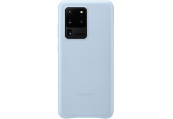 Samsung Leather Cover for Galaxy S20 Ultra (SM-G988F) EF-VG988LLEGEU, Light Blue