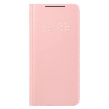 Original Samsung Galaxy S21+ Plus (SM-G996B) LED View Wallet Bookcase Cover Case, Pink (EF-NG996PP)