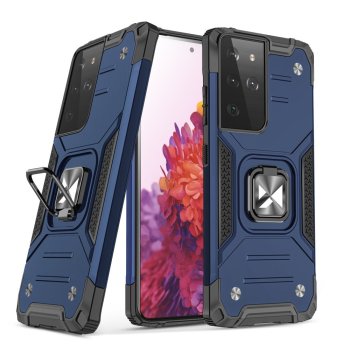 Samsung Galaxy S22 Ultra 5G (SM-S908) Wozinsky Ring Armor Case Cover, Blue