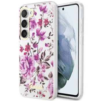 Samsung Galaxy S23 (SM-S911) Guess Flower Collection Case Cover (GUHCS23SHCFWST), White