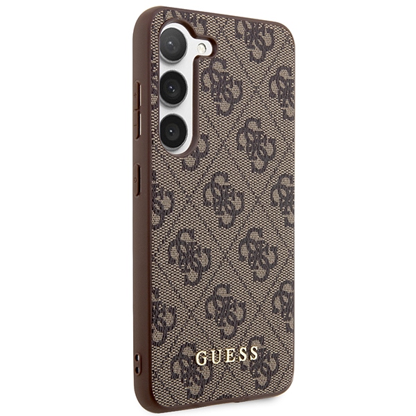 Samsung Galaxy S23 (SM-S911) Guess 4G Metal Gold Logo Case Cover (GUHCS23SG4GFBR), Brown (2)