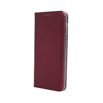 Samsung Galaxy S24 (SM-S921) Smart Magnetic Leather Case Cover Stand, Burgundy