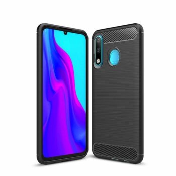 Huawei P30 lite (MAR-LX1M) 1.8mm Carbon Fiber TPU Protective Case Cover, Black