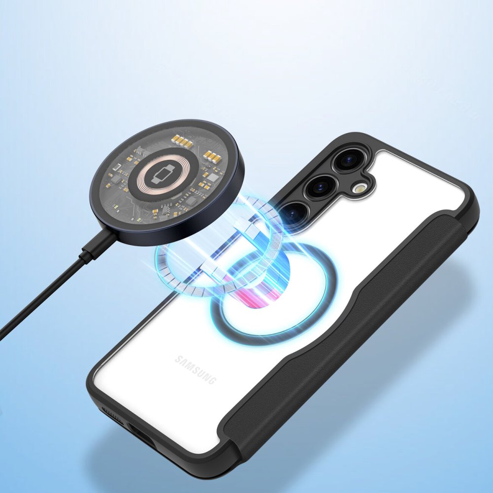 Samsung Galaxy S24+ Plus (SM-S926) Dux Ducis Skin X Magnetic Book Case Cover, Black (1)