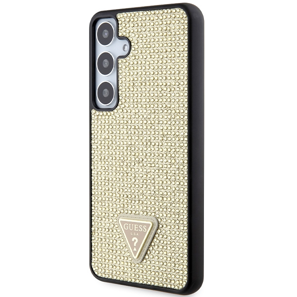 Samsung Galaxy S24+ Plus (SM-S926) Guess Rhinestone Triangle Case Cover, Gold (0)