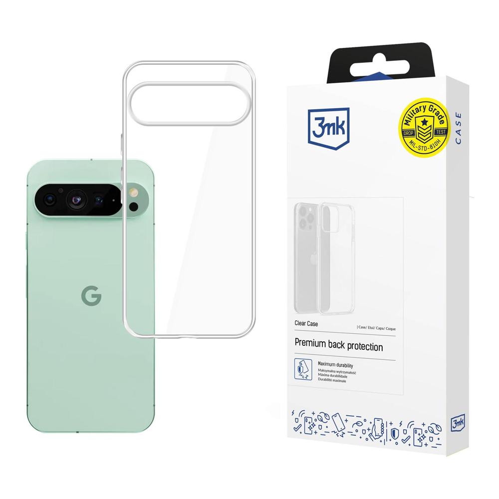 Google Pixel 9 3MK Clear Case Cover, Transparent