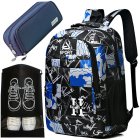 School Backpack + Shoe Bag + Pencil Case