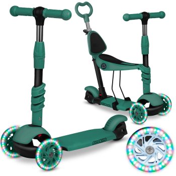 Ricokids Todi 3-wheel balance scooter for kids, green