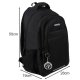 Large 30L School and Travel Backpack Kruzzel 24525, black