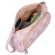 Two-Compartment Folding School Pencil Case Pouch, Pink