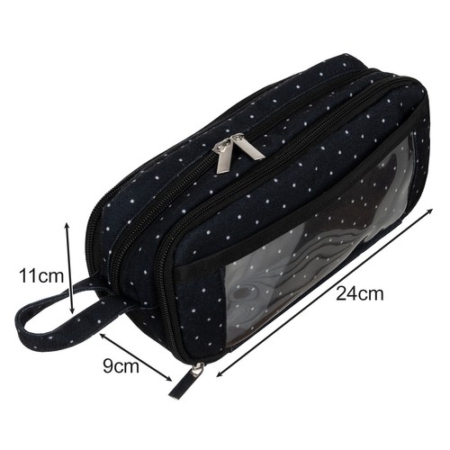 Triple Foldable Pencil Case Maaleo 24511, Black (4)