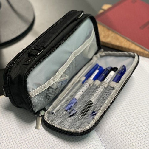 Double Extendable Pencil Case Maaleo 24516, Black (4)