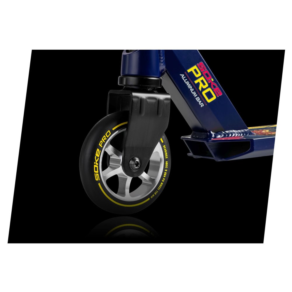SOKE PRO Stunt Scooter for Tricks and Freestyle, Navy Blue and Red (3)