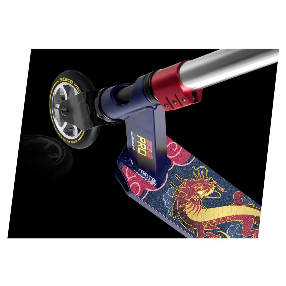 SOKE PRO Stunt Scooter for Tricks and Freestyle, Navy Blue and Red (0)
