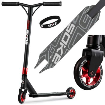 SOKE PRO Blue and Red Scooter - High-Performance, Stylish Ride