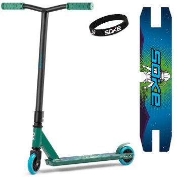 Soke GO! Pro Stunt Scooter, green-blue
