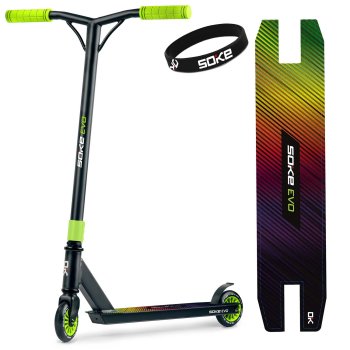 SOKE EVO Pro Stunt Scooter with ABEC-9 Bearings, Green