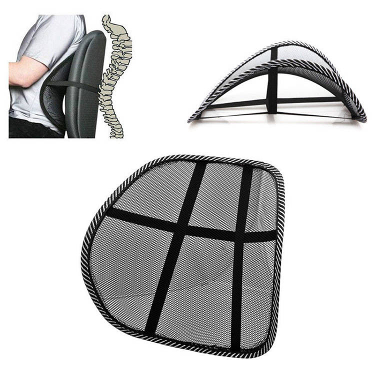 Ergonomic lumbar support cushion for chair and car – black (2)