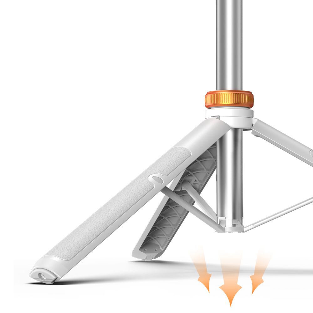 Tech-Protect L03S Bluetooth selfie stick with remote control, tripod up to 148cm and 180 head - white (2)