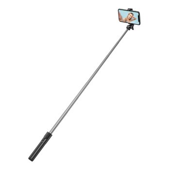 Selfie stick WHS1Y telescopic tripod 1m with phone holder - black